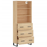 Highboard Sonoma Oak 69.5x34x180 cm Engineered Wood 3189408