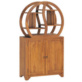 Cabinet with Yin Yang Shelf 70x30x130 cm Solid Teak Wood 320774