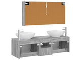 Bathroom Cabinet Set 4 pcs Grey Sonoma Engineered Wood 3406508