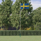 Sweden Flag and Pole 6.23 m Aluminium 3147112