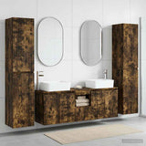 Bathroom Furniture Set 5 pcs Smoked Oak 33 x 34.5 x 160 cm 3406038