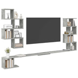 Wall-Mounted TV Shelf Concrete Grey 160 x 15 x 94 cm 8012311
