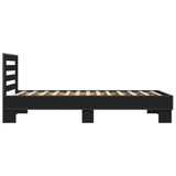 Bed Frame without Mattress Black 75x190 cm Small Single 845657
