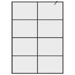 Walk-in Shower Wall with Clear ESG Glass 140x195 cm Black 151037