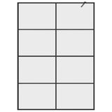Walk-in Shower Wall with Clear ESG Glass 140x195 cm Black 151037