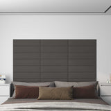Wall Headboard 12 pcs Dark Grey 60 x 15 cm Fabric 42020532