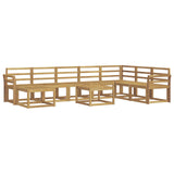 Outdoor Sofa Set 9 pcs White Solid Acacia Wood 3388083