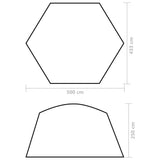 Pool Tent Fabric 500x433x250 cm Grey 93045