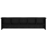 Wall-Mounted Coat Rack with Shelf Black Oak 100 x 16 x 26 cm 874324