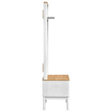 Hallway Cabinet FLORO White 50 x 40 x 158 cm Solid Pine Wood 42011246