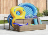 Poolside Float Storage Beige 110x100x57 cm Poly Rattan 4104091