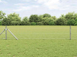 Hexagonal Fence Ground Fix 25 x 0.5 m Galvanised Steel Silver 3352945