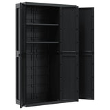 Outdoor Storage Cabinet Black 97x37x165 cm PP 364208
