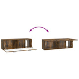 Wall-Mounted TV Cabinet Wall-mounted Smoked Oak 98 x 31 x 30 cm 898730