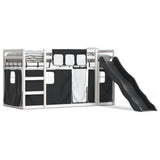 Bunk Bed without Mattress with Slide White and Black 80x200 cm 3284119