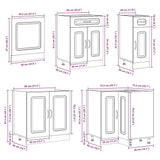 11 Piece Kitchen Cabinet Set "Lucca" Gloss White Engineered Wood 3314923