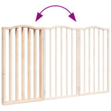 Dog Gate Foldable 3 Panels 150 cm Poplar Wood 352206