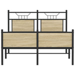 Bed Frame without Mattress Sonoma Oak 120x200 cm Engineered Wood 4106978