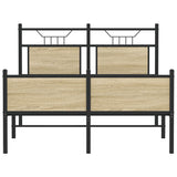 Bed Frame without Mattress Sonoma Oak 120x200 cm Engineered Wood 4106978
