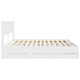 Bed Frame with Storage and Headboard White 180 x 200 cm 3414281