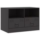 TV Cabinets 2pcs Black 67x39x44 cm Steel 841740
