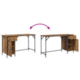 Computer Desk Old Wood 131 x 48 x 75 cm Engineered Wood 882832