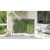 Garden Planter 5 pcs White 120 x 120 x 125.5 cm Plastic 42002910