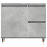 ZNTS 3 Piece Bathroom Furniture Set Concrete Grey Engineered Wood 3190217