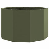 Planter Olive Green 60 x 60 x 35 cm Steel 883741