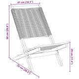 Folding Chairs 6 pcs Beige Solid Wood Acacia 3214635