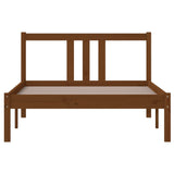 Bed Frame without Mattress Honey Brown Solid Wood 100x200 cm 814877