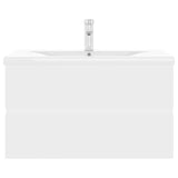Sink Cabinet with Built-in Basin White Engineered Wood 3071639