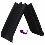 ZNTS Folding Dog Ramp Black 155.5x40x15.5 cm 170987
