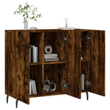 Sideboard Smoked Oak 90x34x80 cm Engineered Wood 828129