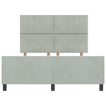 ZNTS Bed Frame Light Grey 160x200 cm Velvet 3345017