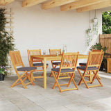 Folding Chair 6 pcs Grey 49 x 57.5 x 92cm Solid Acacia wood 3329126