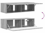 TV Wall Cabinet Set 4 pcs Grey Sonoma Engineered Wood 3408940