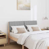 Upholstered Headboard Light Grey 120 cm Solid Pine Wood 879239