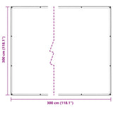 Clear Tarpaulin with Eyelets 3x3 m PVC 4018599