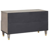TV Cabinet with Drawer Grey 80 x 33 x 46 cm Solid Mango Wood 4018789