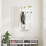 Wall-Mounted Coat Rack White 100 x 10 x 100 cm Engineered wood 874507