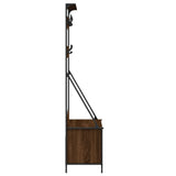 Clothes Rack with Shoe Storage Brown Oak 100x41x184 cm 837871