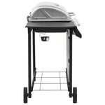 Gas BBQ Grill with 4 Burners Black and Silver 48547