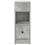 Bedside Cabinet with Drawer Concrete Grey 25x31x66 cm 858620
