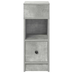 ZNTS Bedside Cabinet with Drawer Concrete Grey 25x31x66 cm 858620