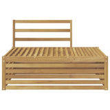 Outdoor End sofa White 115 x 83 x 73 cm Solid Acacia Wood 901576