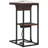 Bedside Cabinet Brown Oak 41.5 x 26 x 60.5 cm Engineered Wood 859594