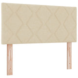 ZNTS LED Headboard Diamond Blocks Design Cream 100 cm Fabric 3338205