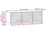 TV Cabinet Old Wood 99 x 34.5 x 50 cm Engineered Wood 894953