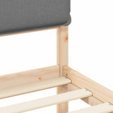 Bed Frame with Upholstered Headboard Light Grey 100 x 200 cm 877859
